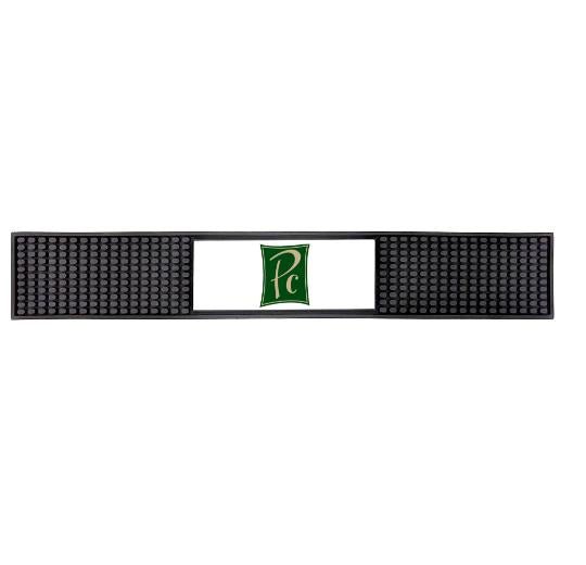 Custom Rubber Bar Mat with Rectangle Imprint Area - 22.75L″ x 3.4″W