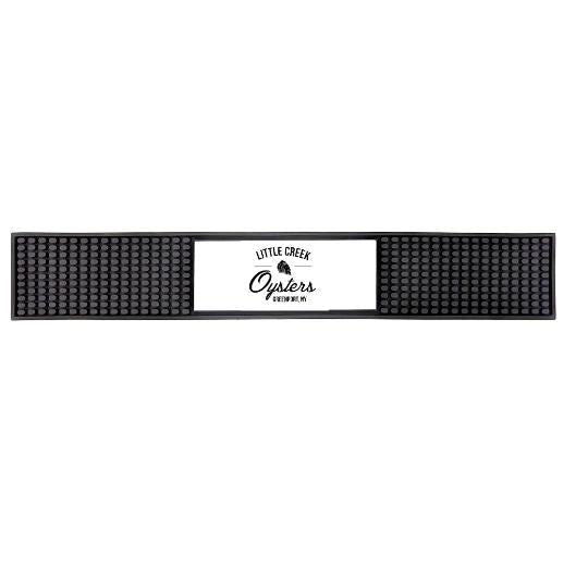 Custom Rubber Bar Mat with Rectangle Imprint Area - 22.75L″ x 3.4″W