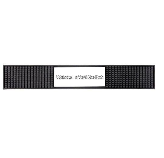 Custom Rubber Bar Mat with Rectangle Imprint Area - 22.75L″ x 3.4″W