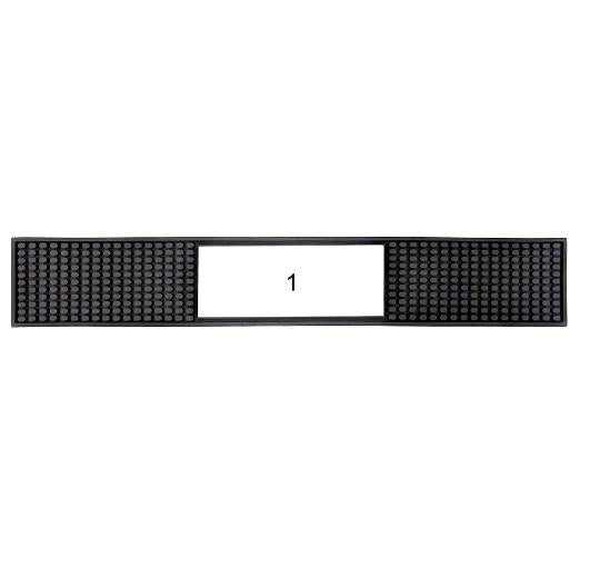 Custom Rubber Bar Mat with Rectangle Imprint Area - 22.75L″ x 3.4″W