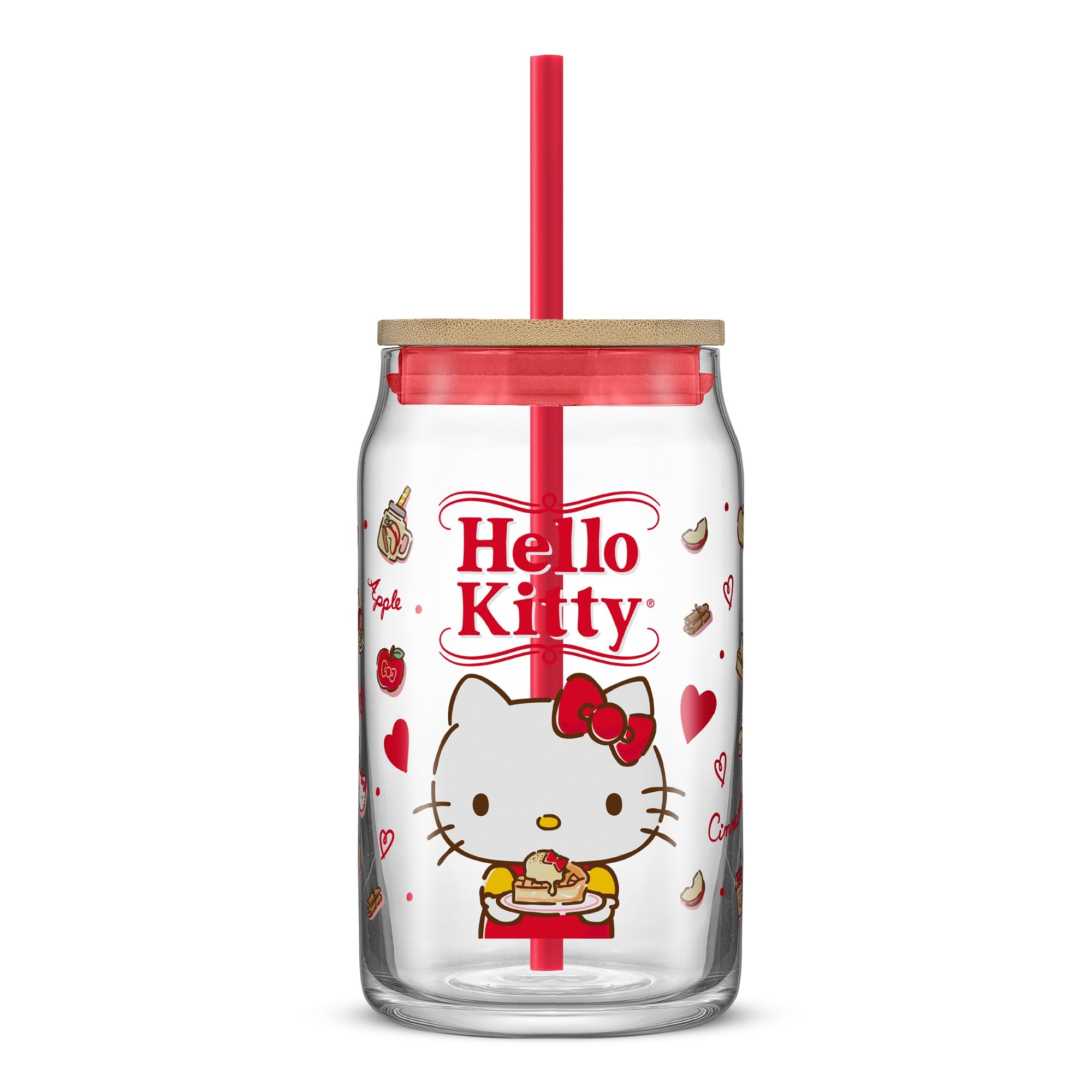 Hello Kitty® and Friends Favorite Flavor Glass Tumbler with Bamboo Lid and Straw