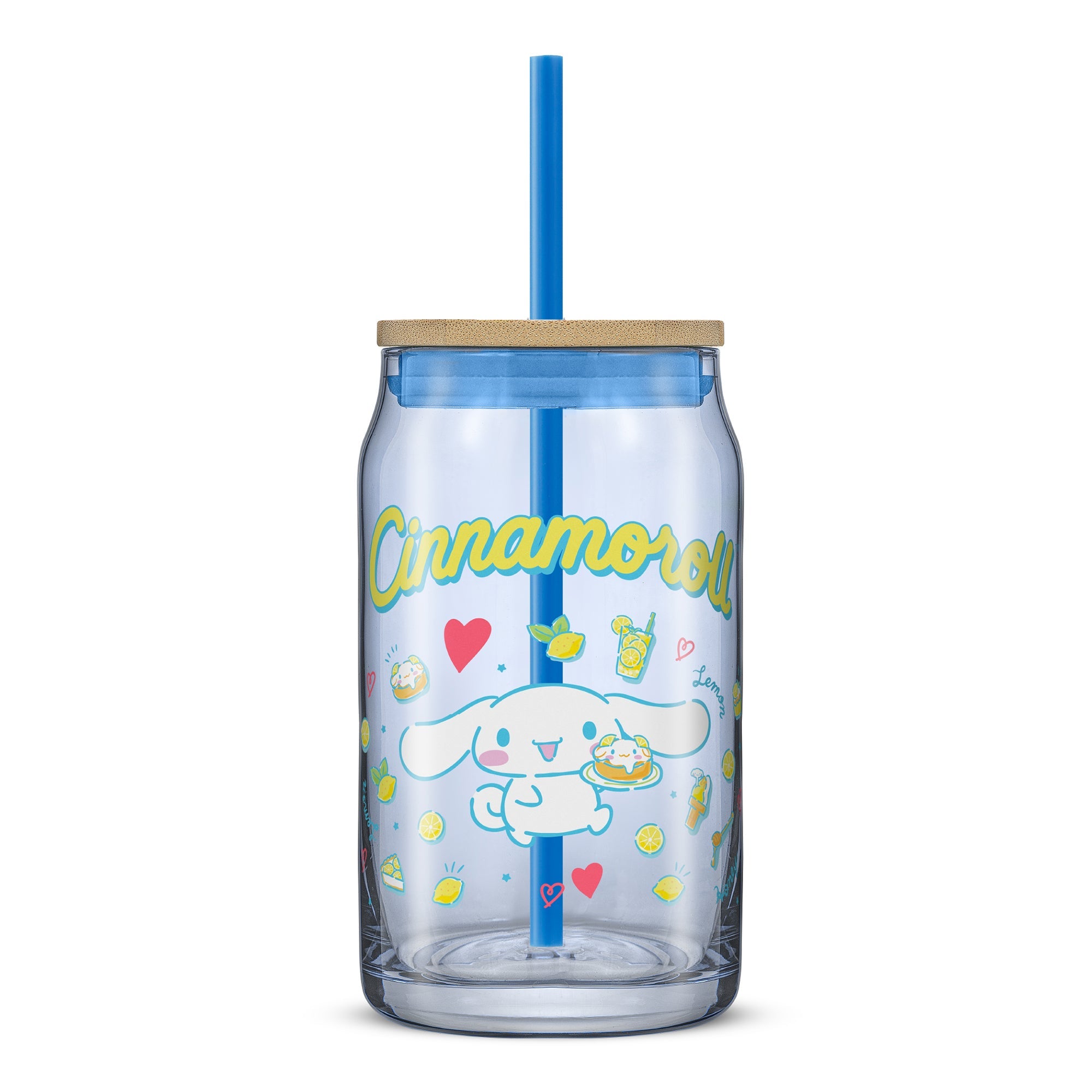Hello Kitty® and Friends Favorite Flavor Cinnamoroll Glass Tumbler with Bamboo Lid and Straw