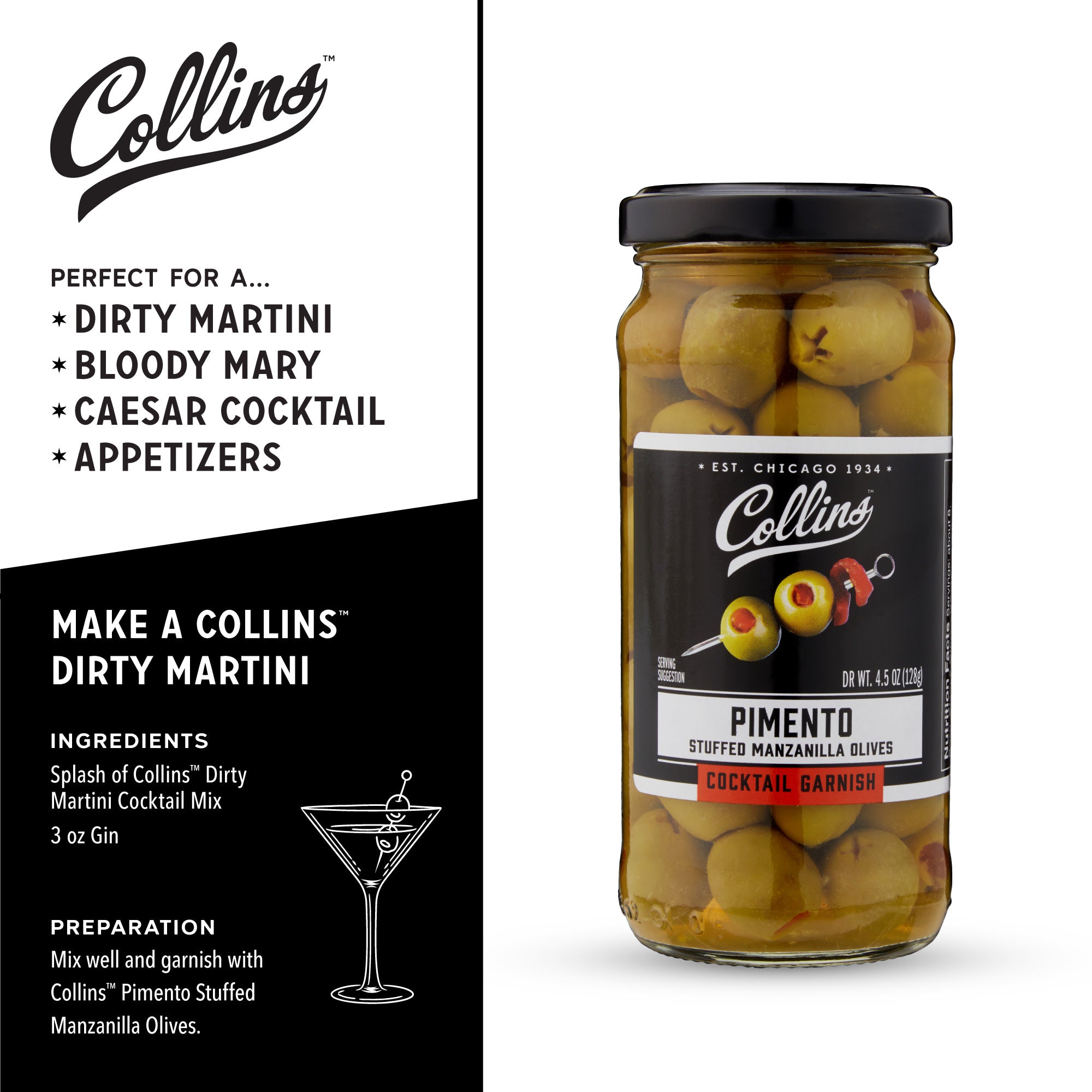 Manzanilla Martini Pimento Olives 5 oz
