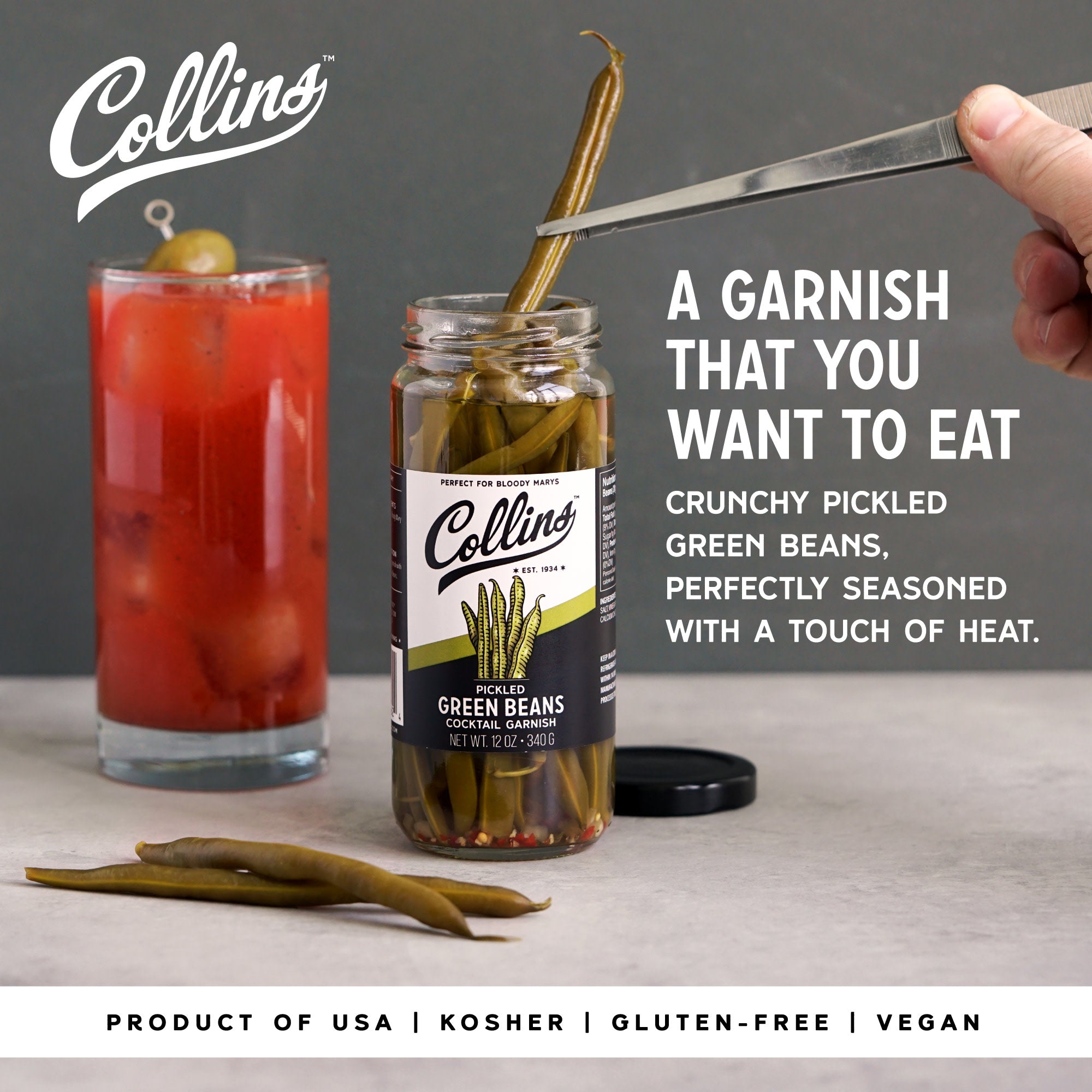 Gourmet Pickled Green Beans, 12 oz