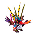 Wood Alebrije Sculpture of a Colorful Alien from Mexico - Energetic Martian