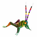 Hand Crafted Grasshopper Alebrije Figurine - Spry Grasshopper