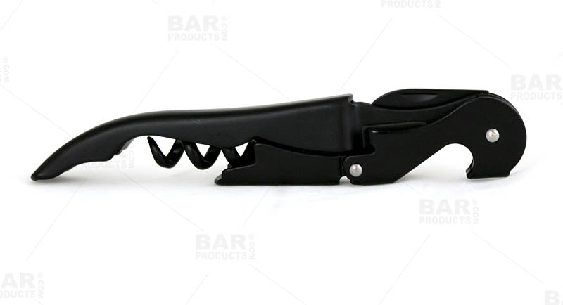 BarConic® Double-Hinged Corkscrew - Matte Black with Black Worm