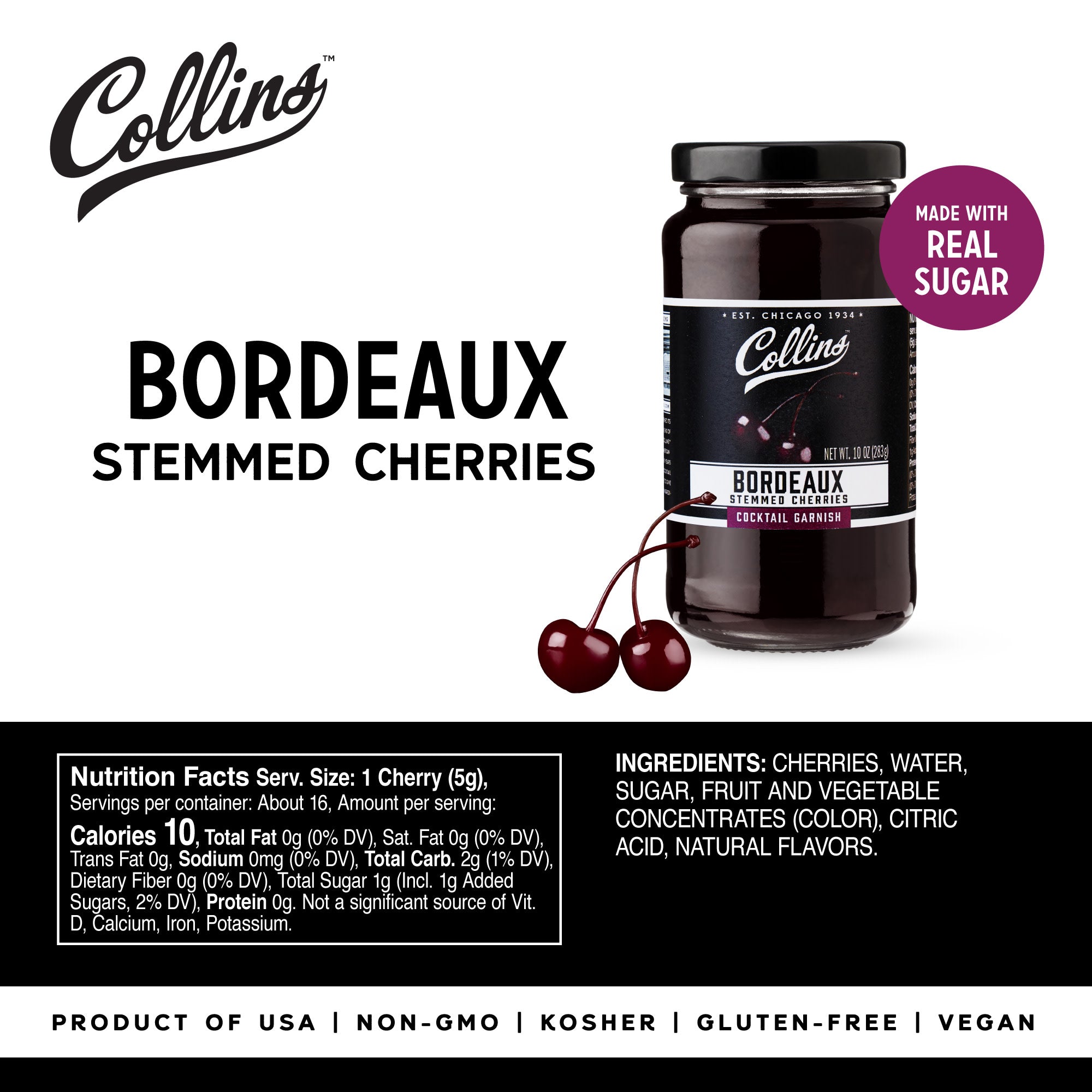 Bordeaux Style Cherries 10 oz