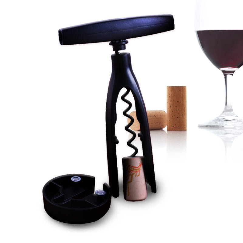 Corkscrew with Foil Cutter/Stand - Black